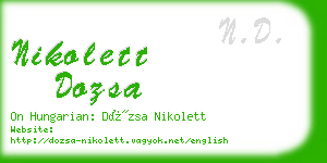 nikolett dozsa business card